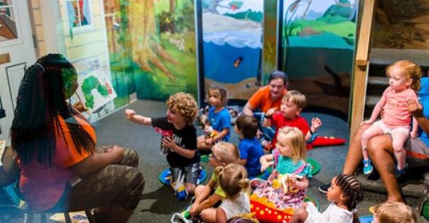 Science preschool room story time