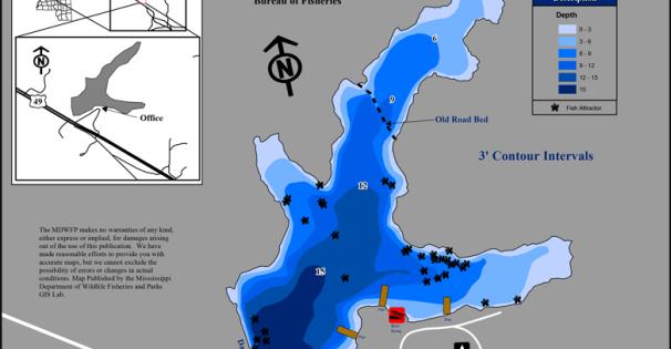Simpson County Lake Depth Map