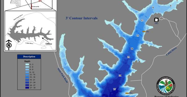 Tombigbee State Park Lake Depth Map TN